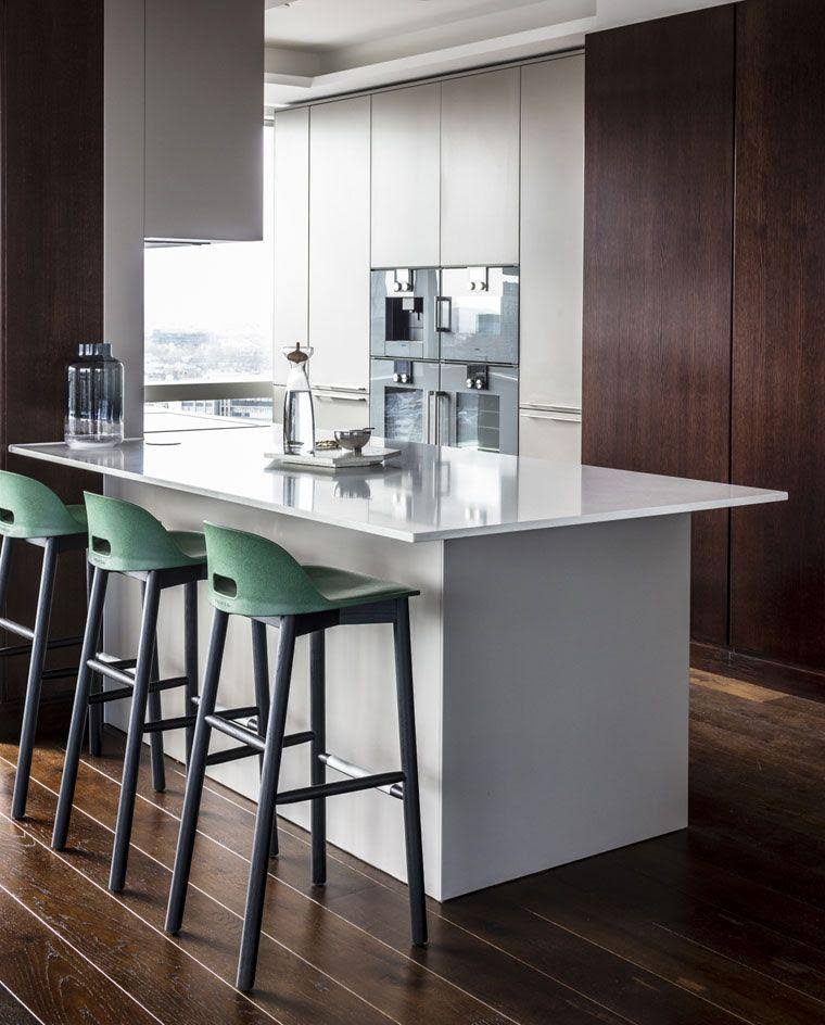Green Low Back Counter Stool T683