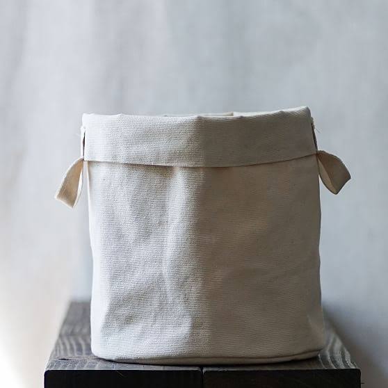 Natural 12oz Cotton Canvas Storage Bin W209