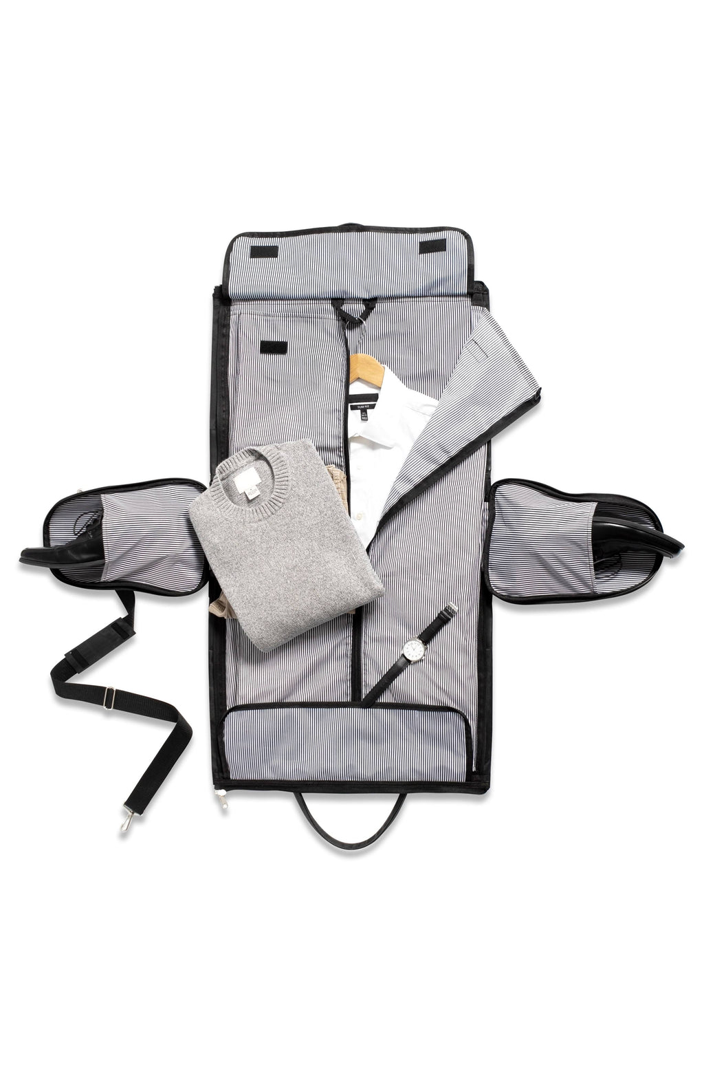 Black Microfiber Convertible Garment Bag U80828