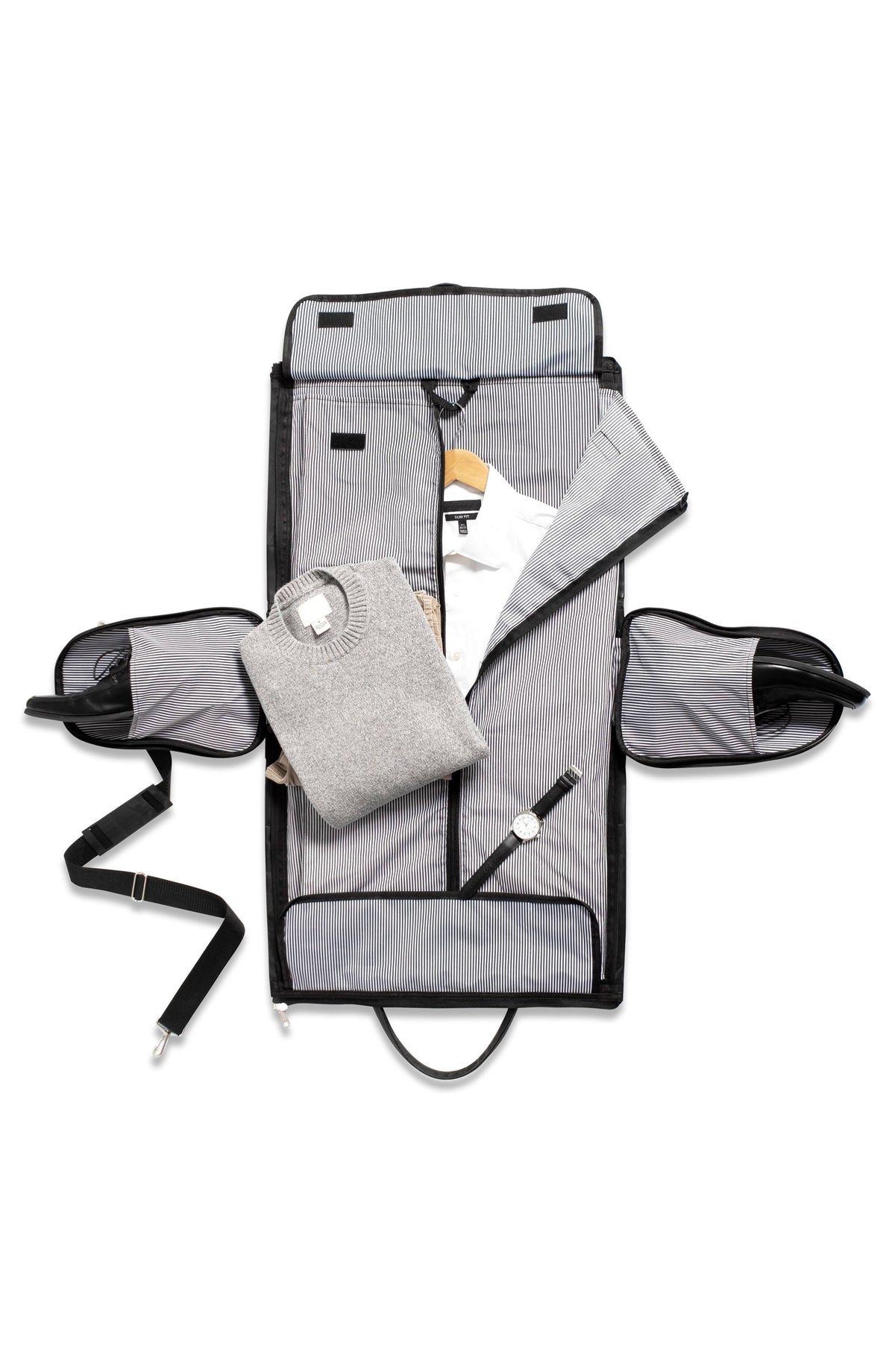 Black Microfiber Convertible Garment Bag U80828