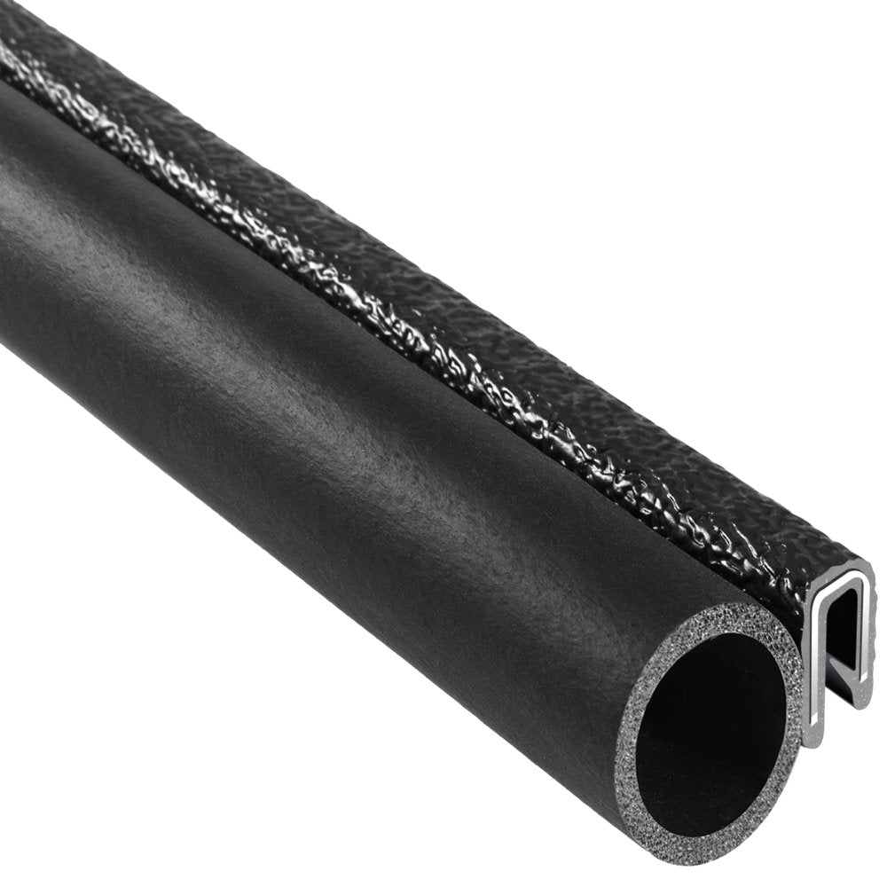 Trim Seal with Side Bulb, 25’ Length, PVC Plastic Trim with EPDM Rubber Seal, Pack of 2 K6133