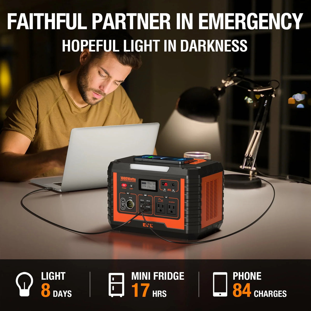 1000W Portable Solar Power Station B9065