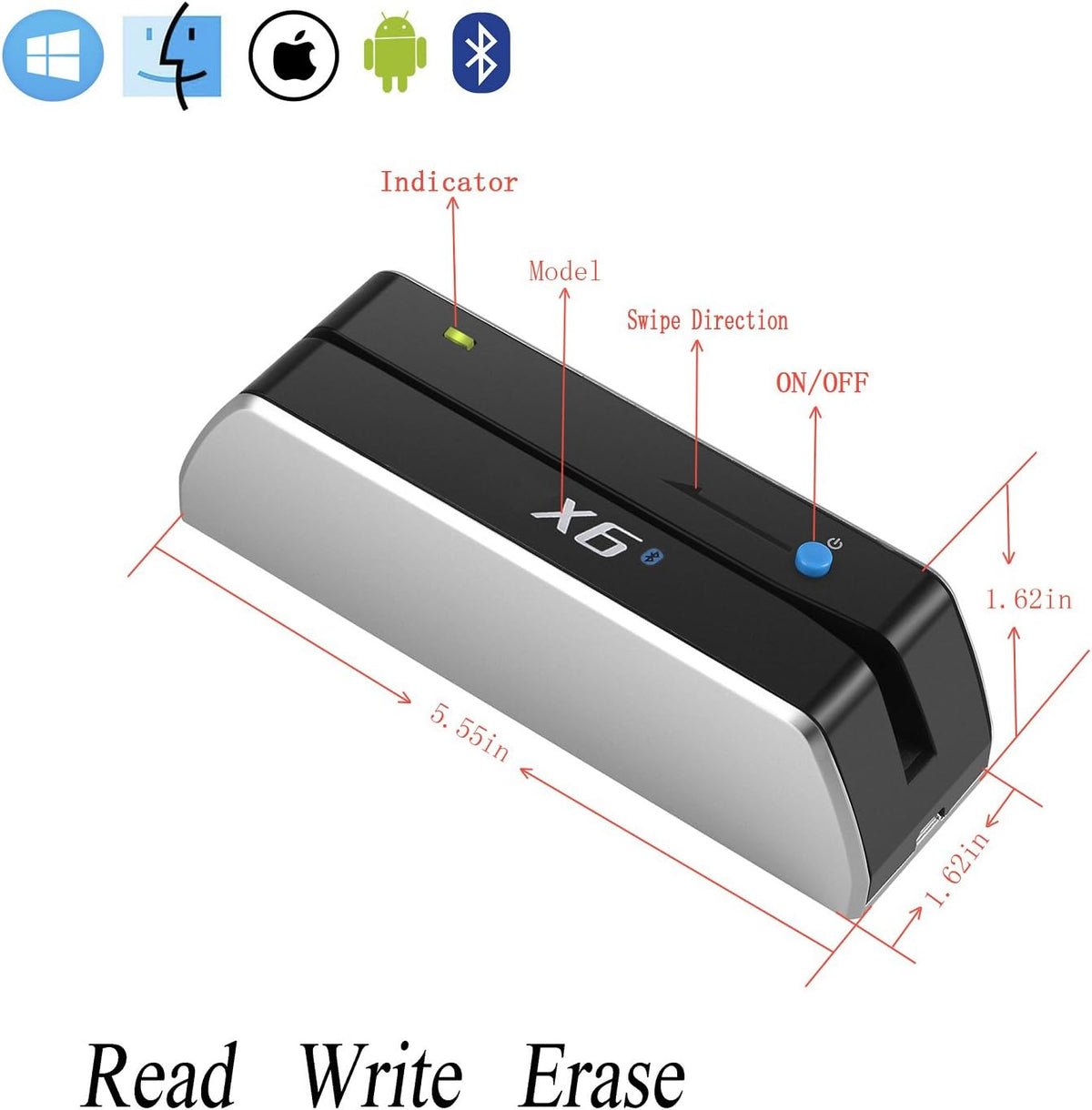 Bluetooth Card Reader Writer Encoder L66481