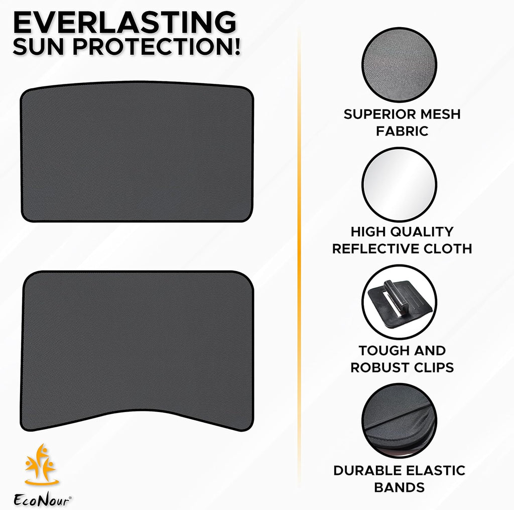 Foldable Sunroof Shade Cover with Heat Insulation Film, Pack of 2 H85446