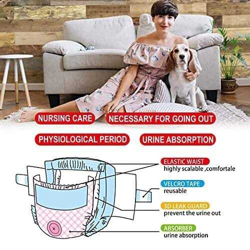 Soft Female Disposable Dog Diapers B493