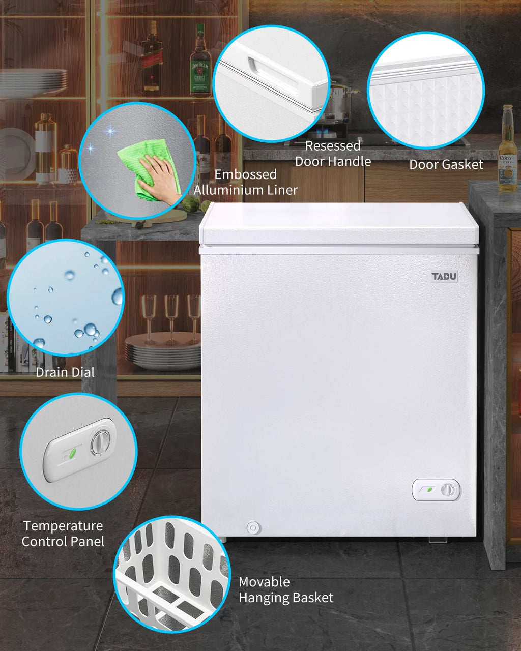 5.0 Cu ft Chest Freezer with Removable Basket I28687