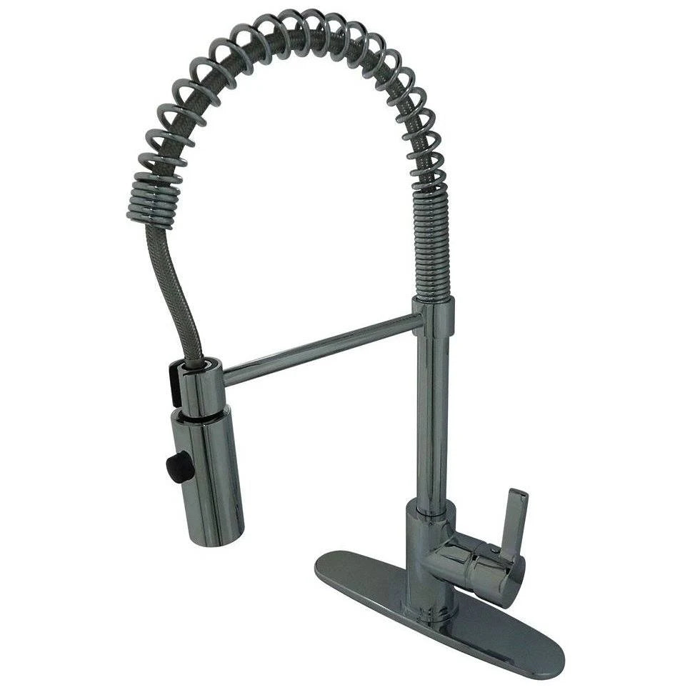 Polished Chrome Kitchen Faucet with Pull-Down Sprayer K401