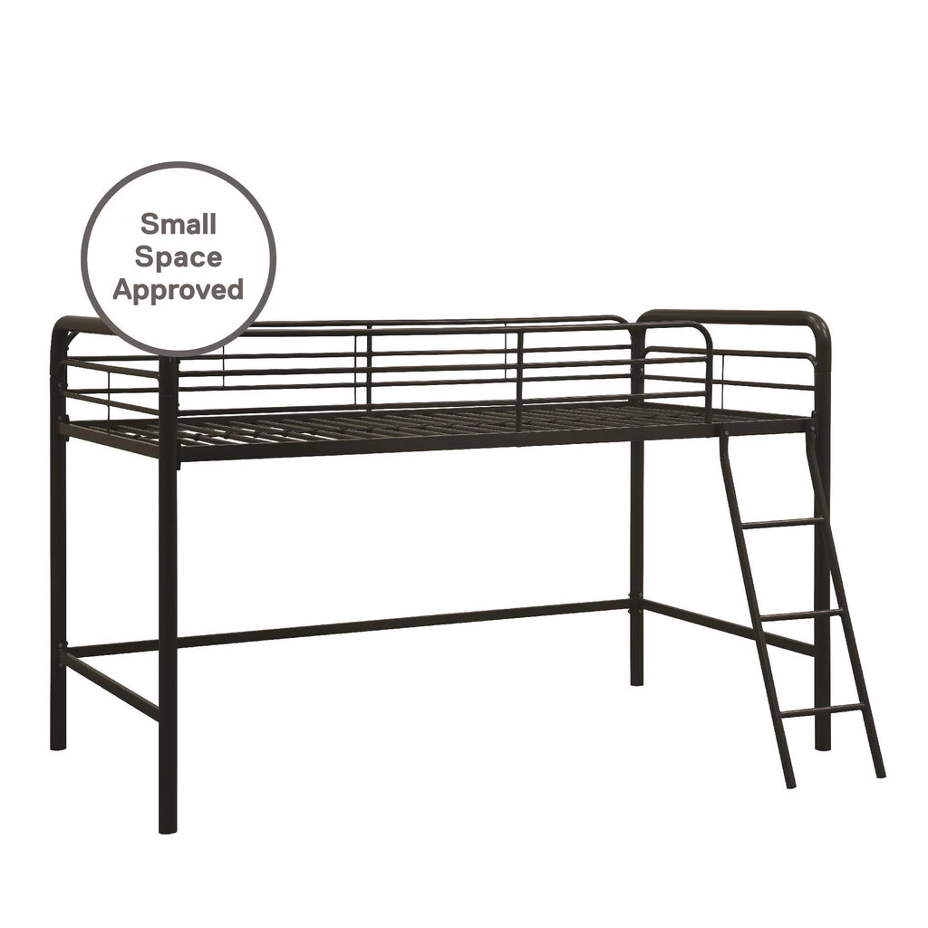 Black Twin Metal Kids Loft Bed Z6670