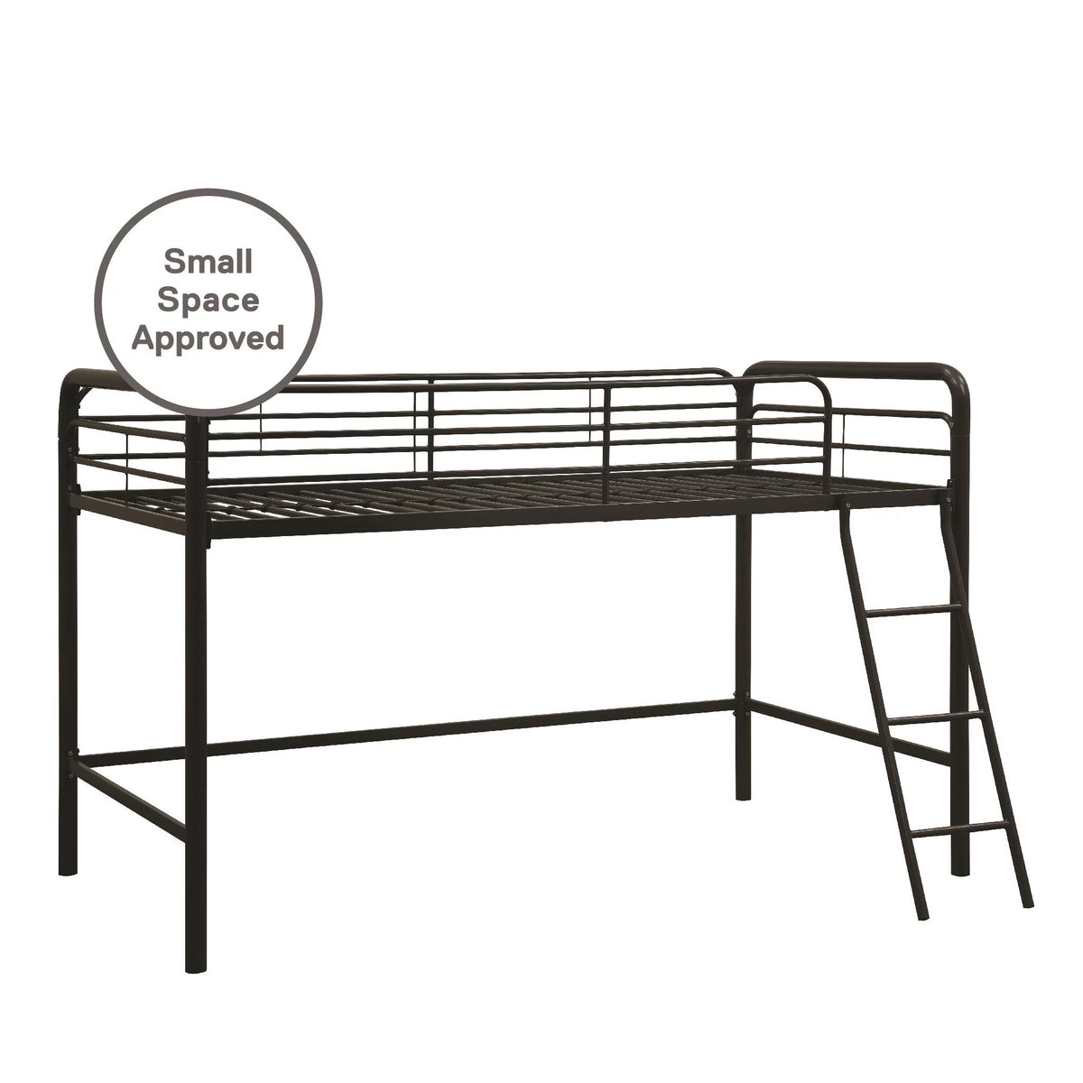 Black Twin Metal Kids Loft Bed Z6670