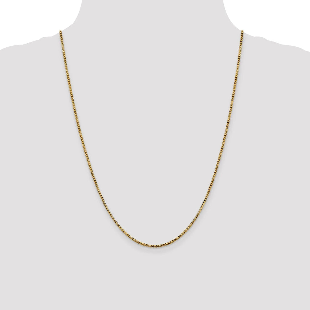 14k Yellow Gold 1.85 mm D.C Round Box Chain Q246