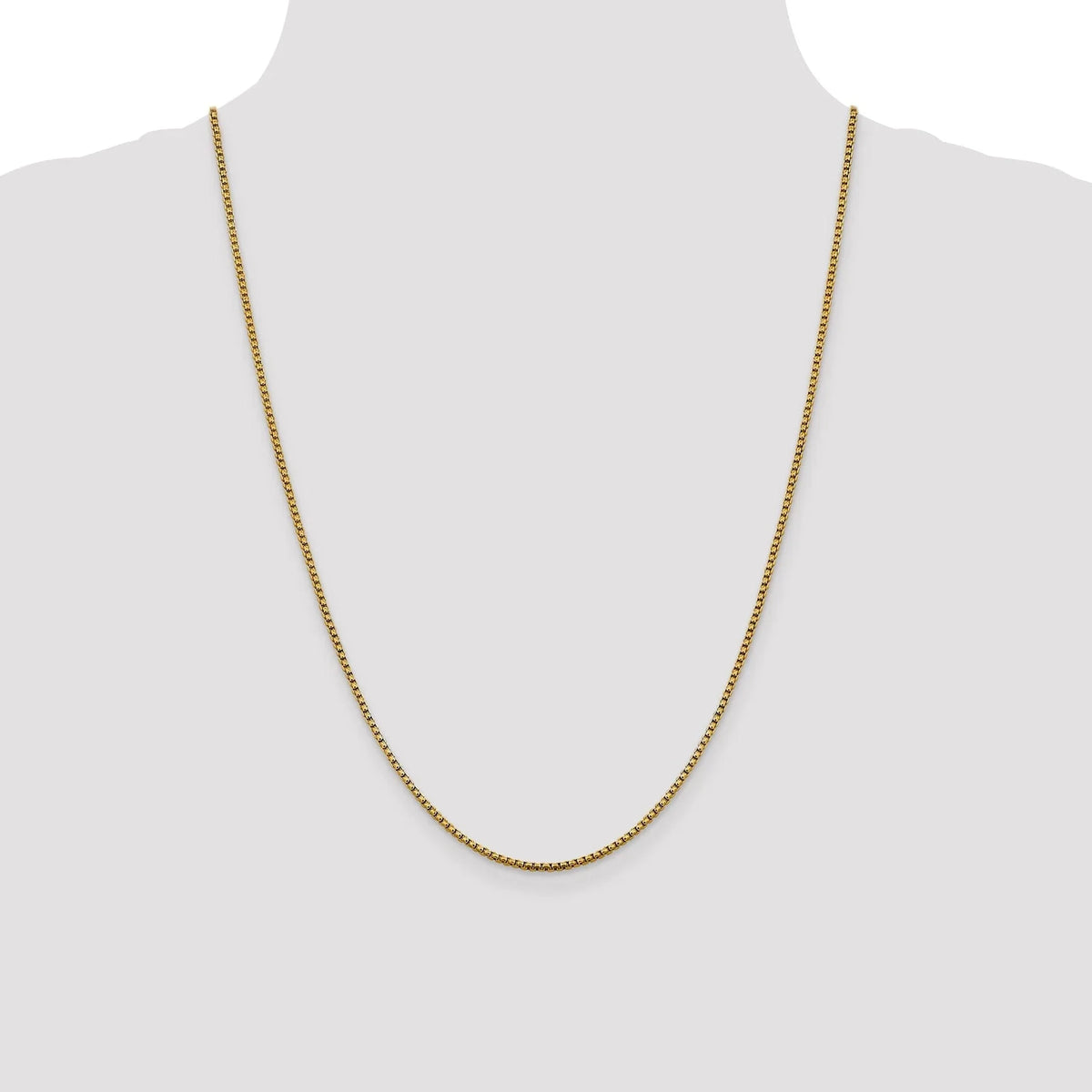 14k Yellow Gold 1.85 mm D.C Round Box Chain Q246