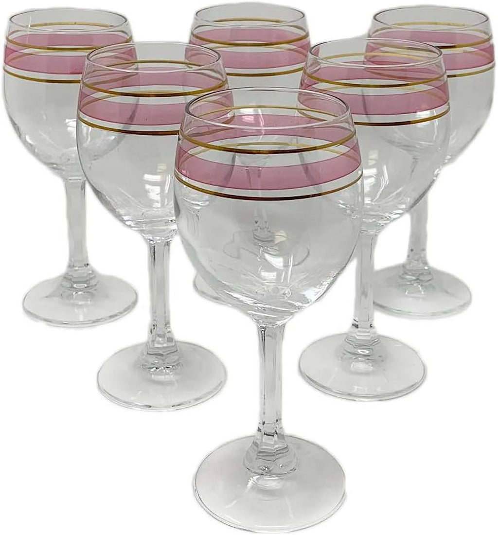 Set Of 6 Wine Glasses 6.75 Oz M994