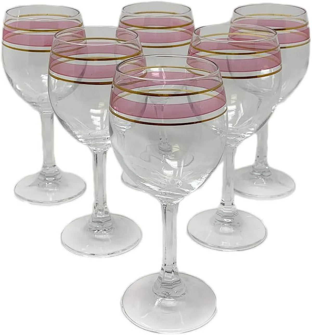 Set Of 6 Wine Glasses 6.75 Oz M994