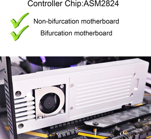 4-Bay M.2 NVME Adapter with PCIE 3.0 X8 Bandwidth A5208