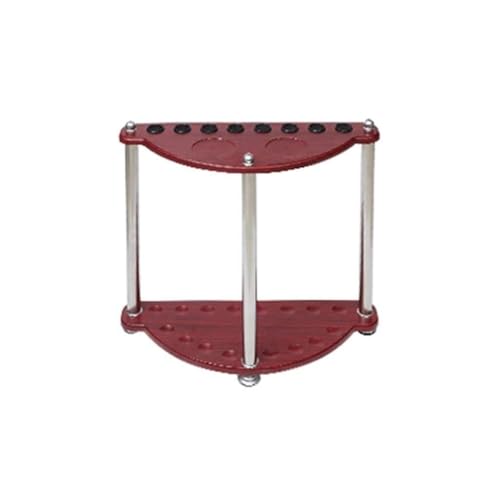 Wall-Mounted Wooden Pool Cue Rack for 8 Cues E29212