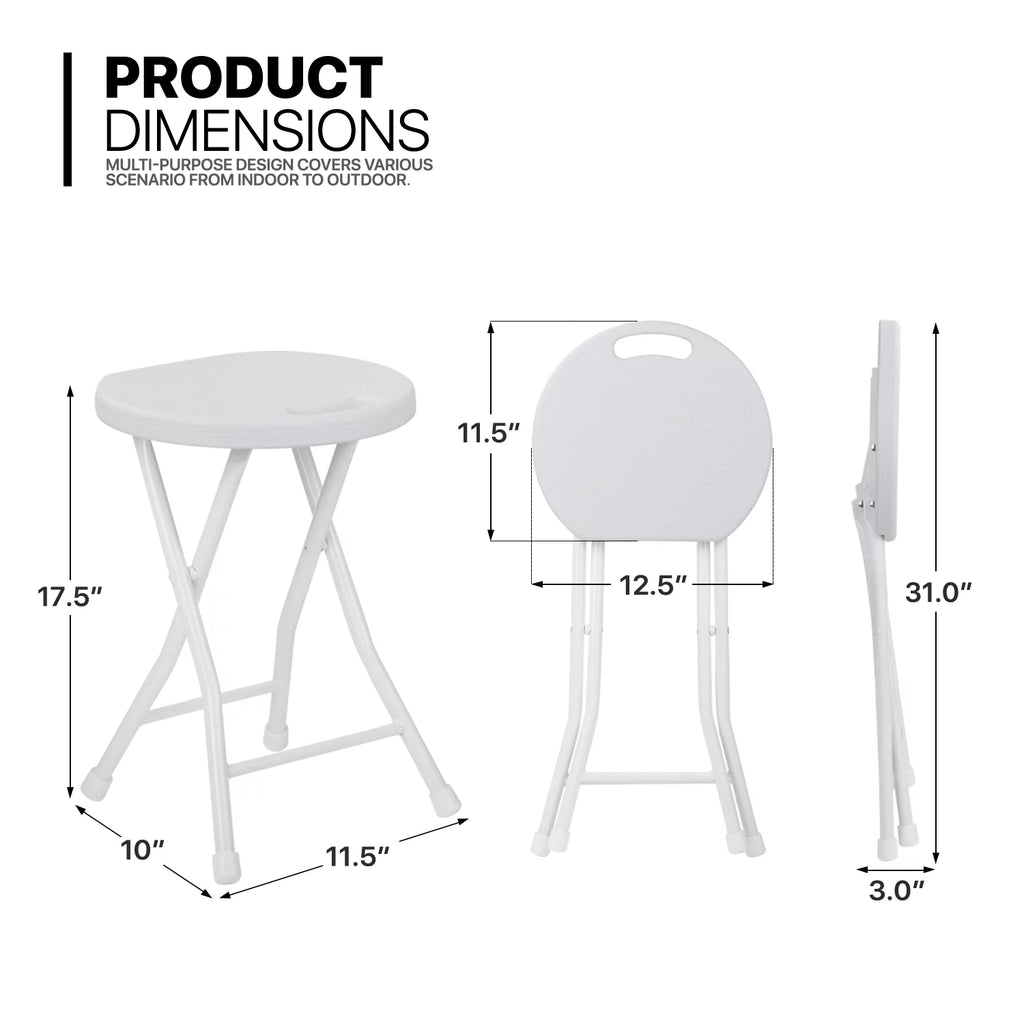 7 Pieces 4 FT Folding Round Table and Chair Set X2731