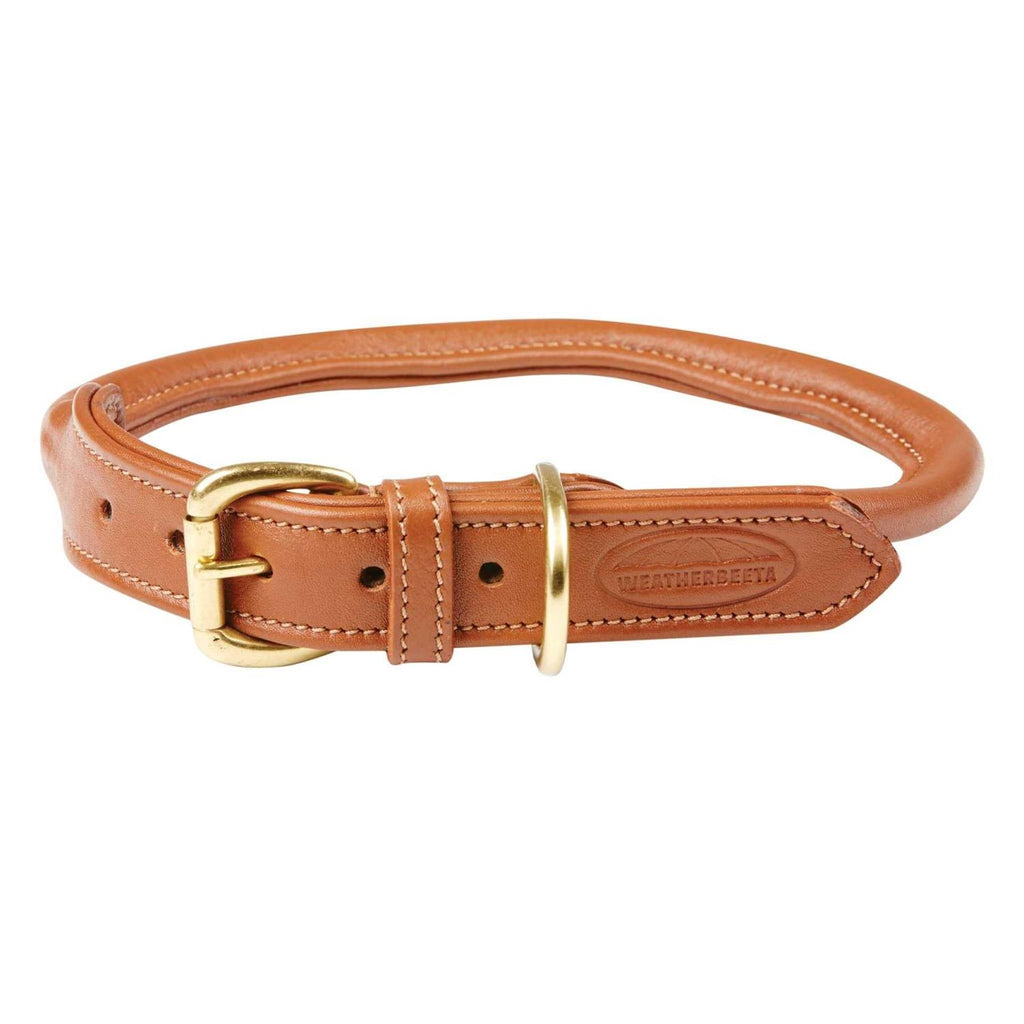Rolled Leather Dog Collar Q9006