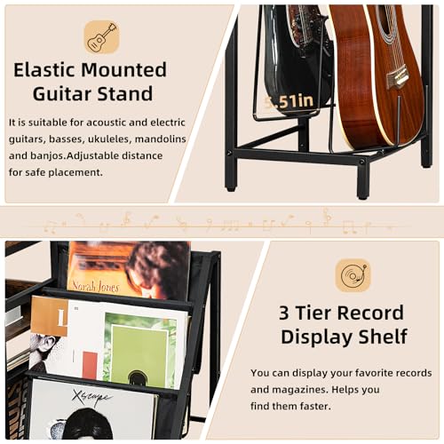 3 Tier Record Player Stand with Storage U7353