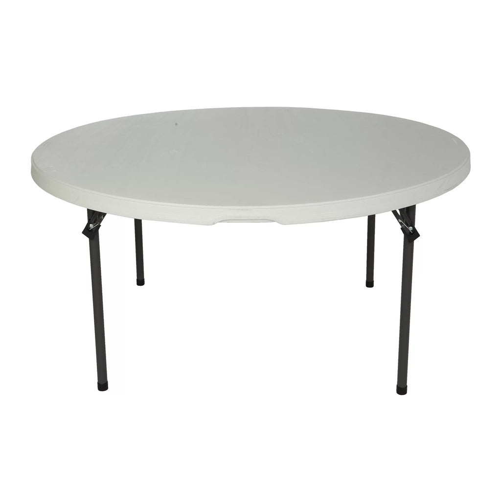 60 inch Round Folding Table White Granite Z8231