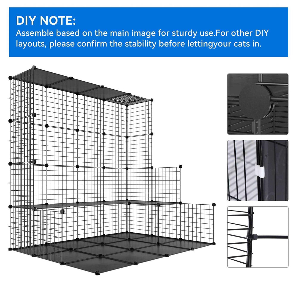 2-Tier Indoor Cat Cage Pet Playpen E373