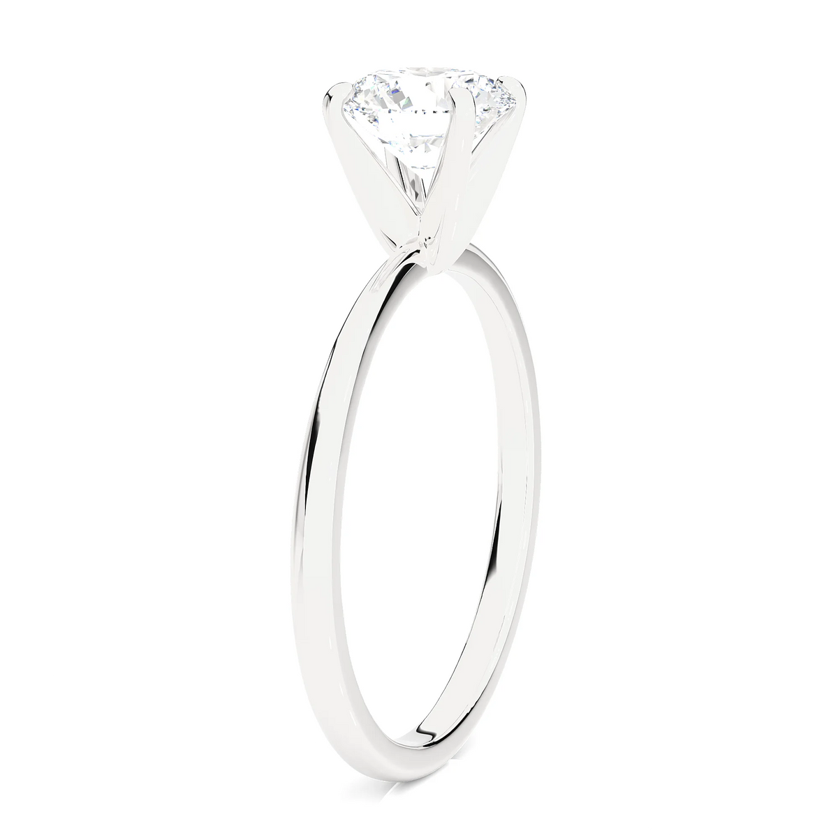 14k White Gold Solitaire Engagement Ring C547