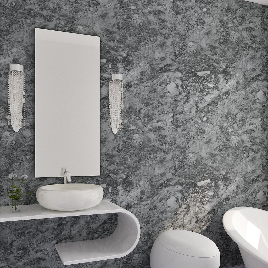 Charcoal Grey Marble Contact Paper Self Adhesive Waterproof Vinyl Wallpaper I440