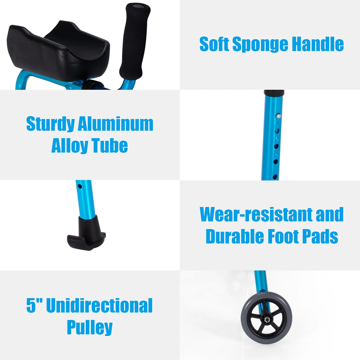 Folding Aluminum Alloy Walker with Armrest Support T948