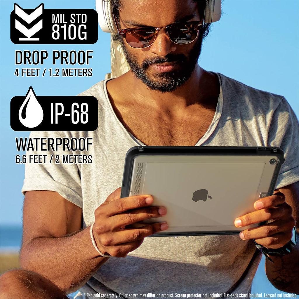 Black Waterproof Case for iPad 10.2in 7th Gen H3345