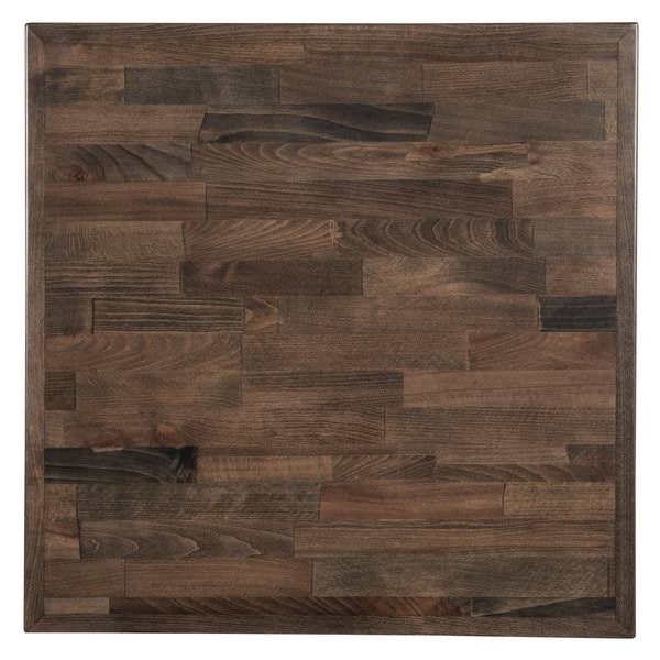 Recycled Wood Butcher Block Table Top with Espresso Finish I1210