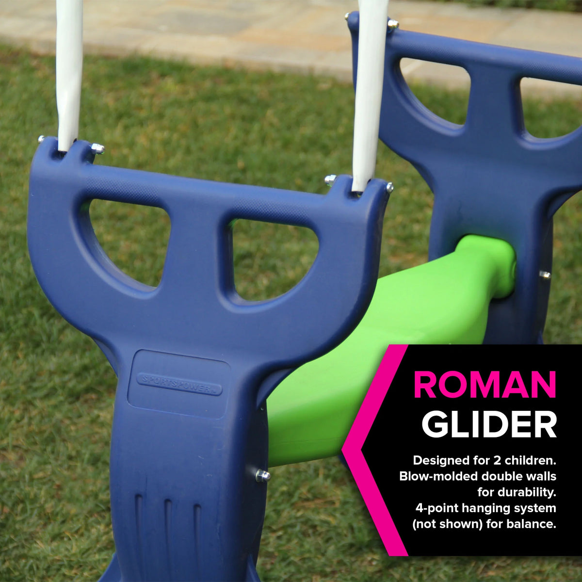 Metal Swing Set with Glider and Slide Q12726