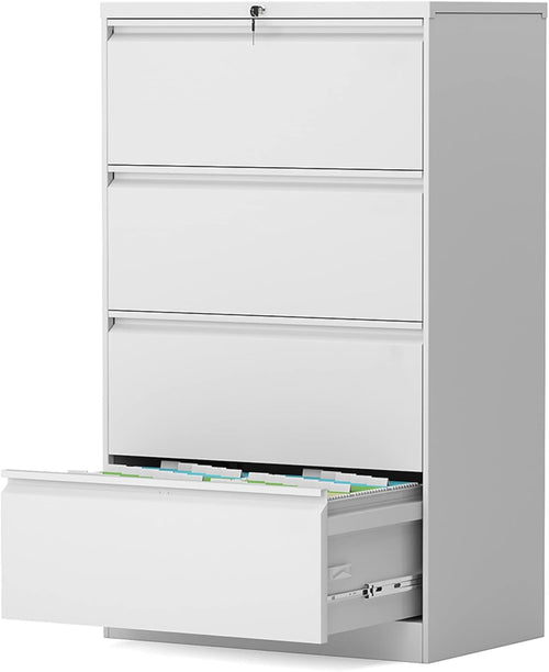 4 Drawer Locking Metal Lateral File Cabinet T1796