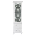 Wooden Bathroom Floor Cabinet 2 Drawer White A323
