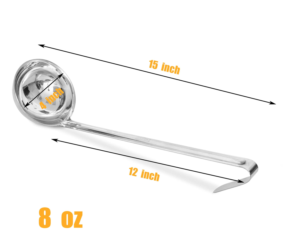 2 Pack 8 Oz Stainless Steel Soup Ladle Q78286