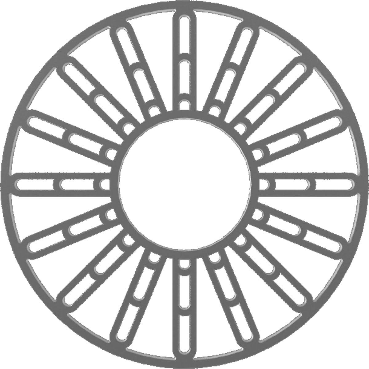 36x22OD x 13 1/8x22ID x 1x22P PVC Pierced Ceiling Medallion F52672