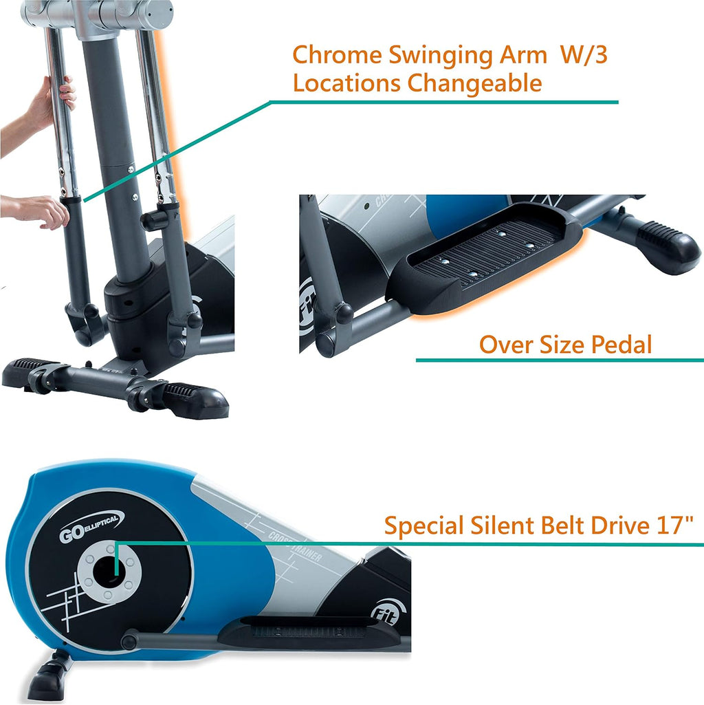Elliptical Exercise Cross Trainer with Adjustable Arms and Pedals L5000