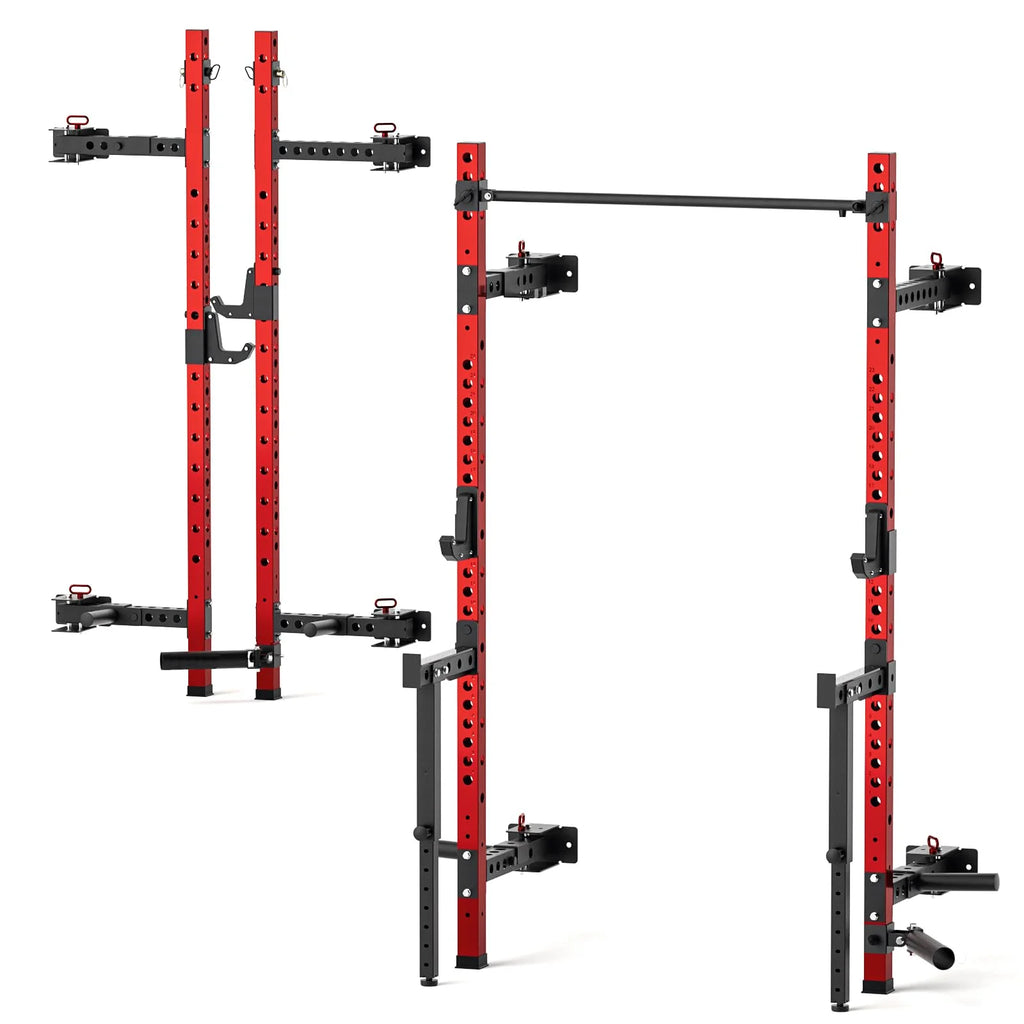 Foldable 1000LBS Capacity Wall Mounted Squat Rack I61655