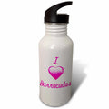 Pink Flowery 21 oz Sports Water Bottle M343097