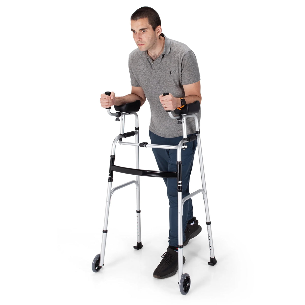 Folding Aluminum Alloy Walker with Armrest Support T948