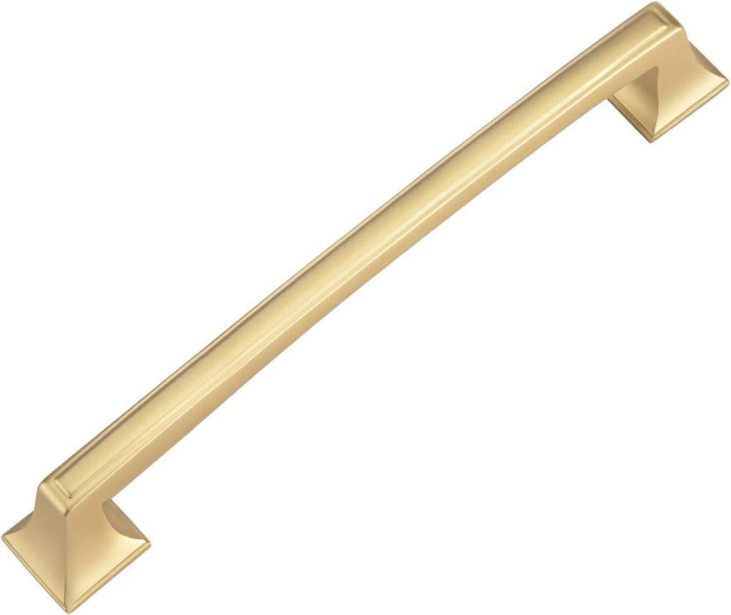 Gold Brushed Brass Cabinet Pulls 5 Inch Hole Centers 10 Pack S968