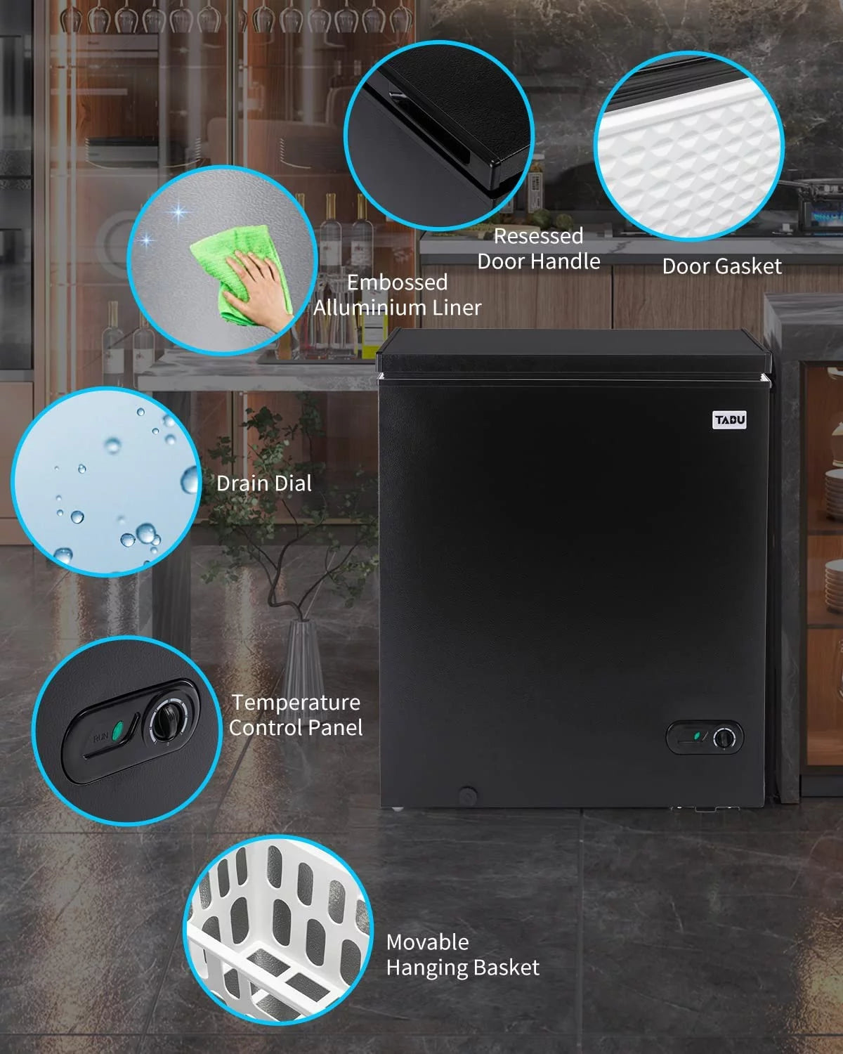 5.0 Cu ft Chest Freezer with Removable Basket I28687