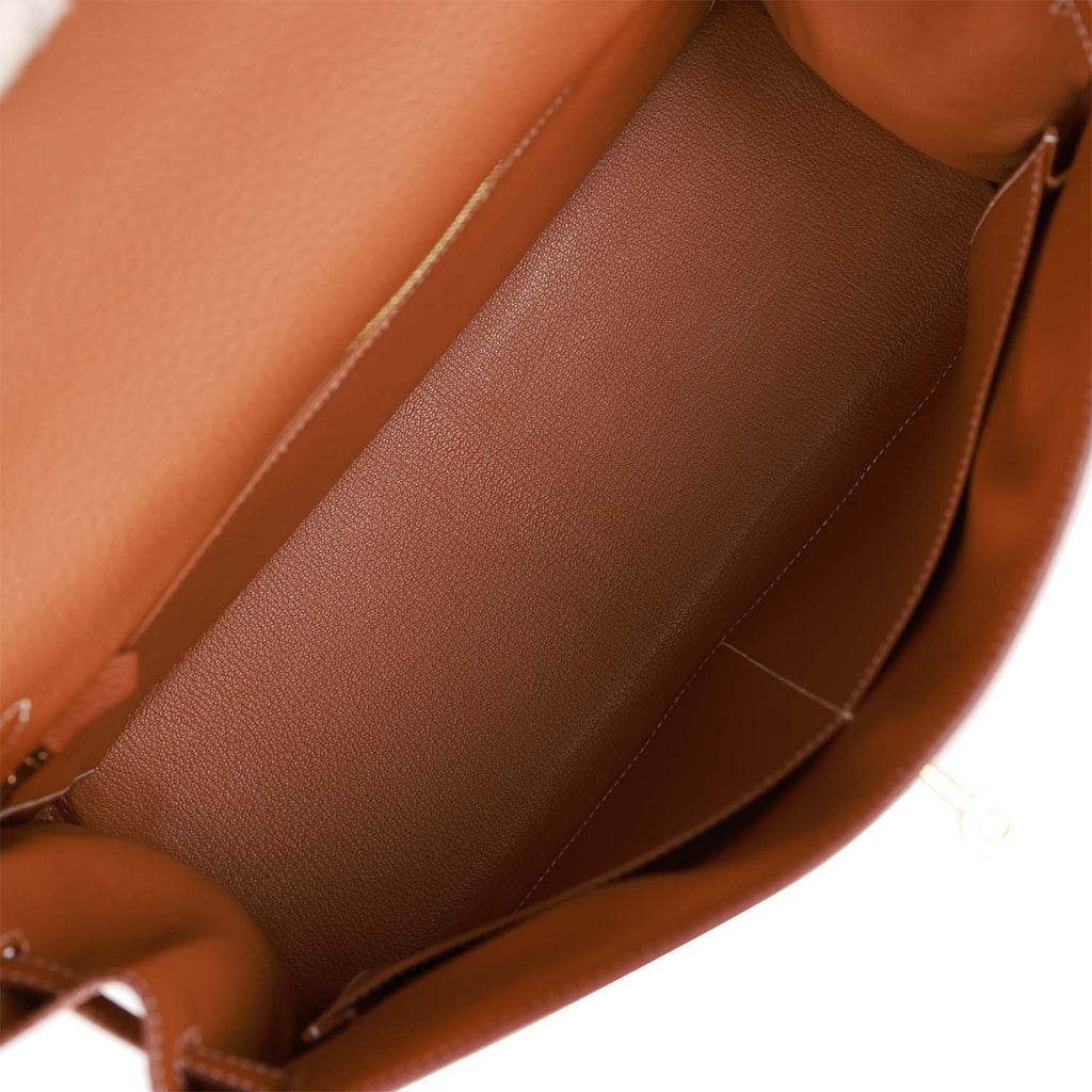 Gold Leather Handbag J672