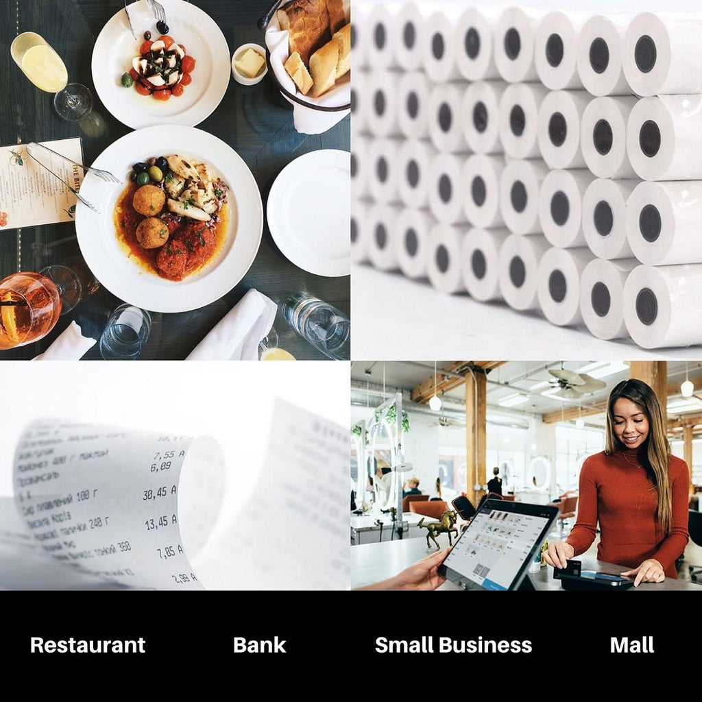 BPA Free Thermal Paper Rolls for POS Systems (1 Case - 30 Rolls) R253327