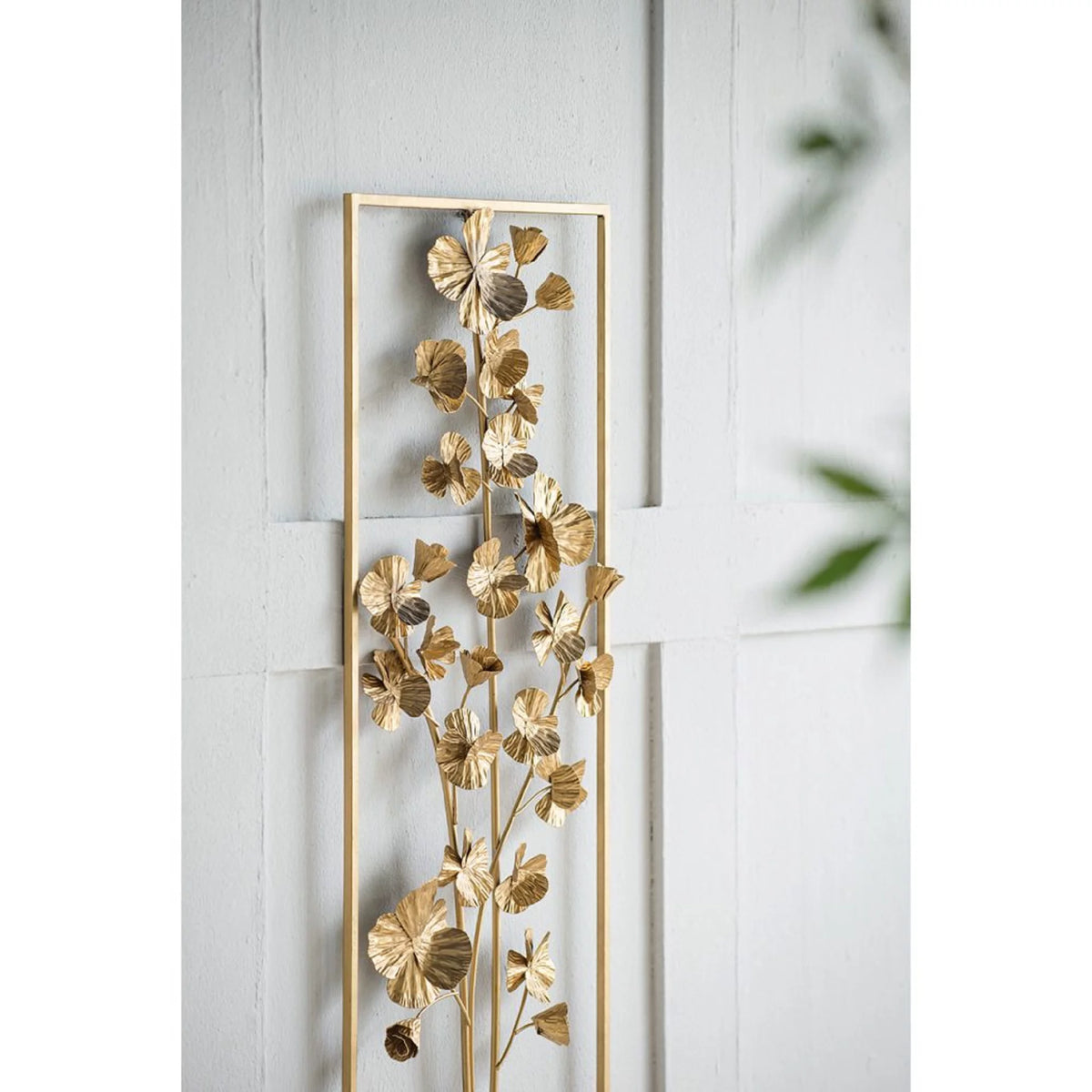 30" Gold Rectangular Wall Art Decor I58429