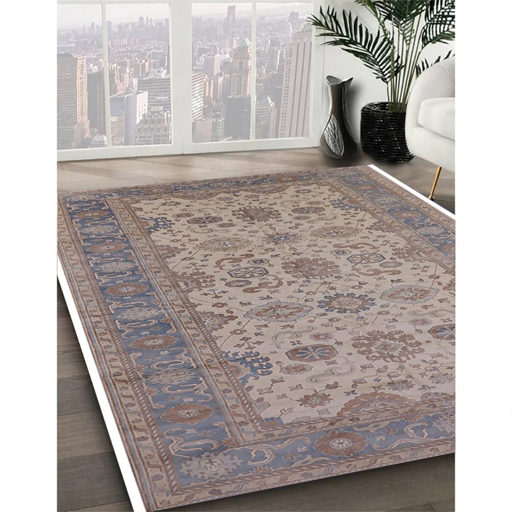 Khaki Rose Pink Oriental Area Rugs, 2' x 4' Y6784