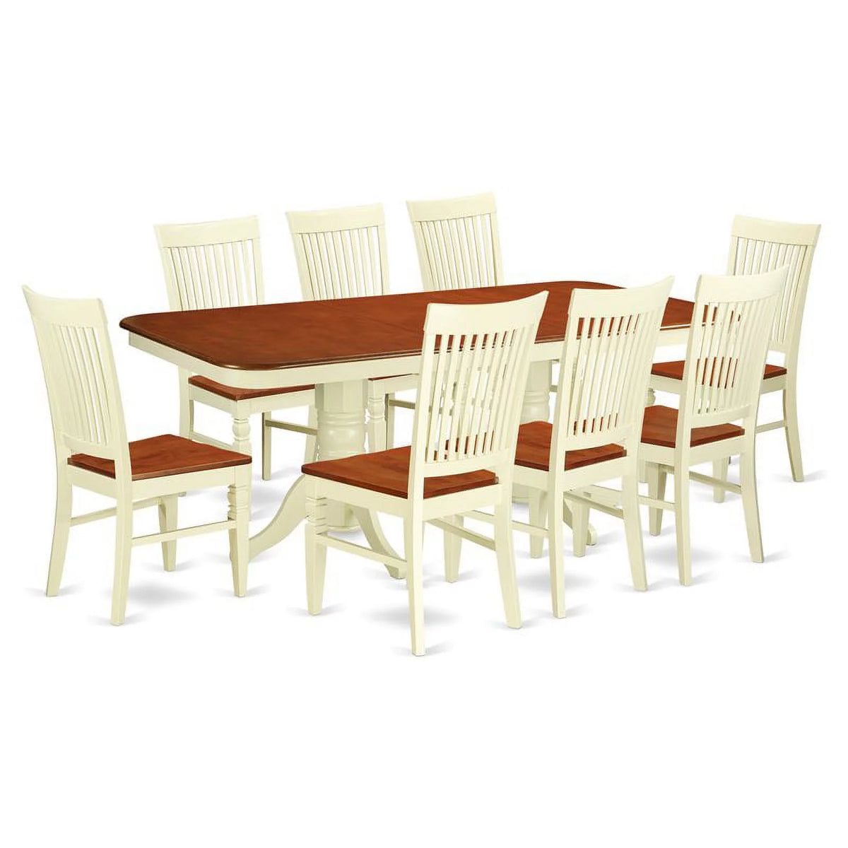 9-piece Wood Table and Dining Chairs X3201