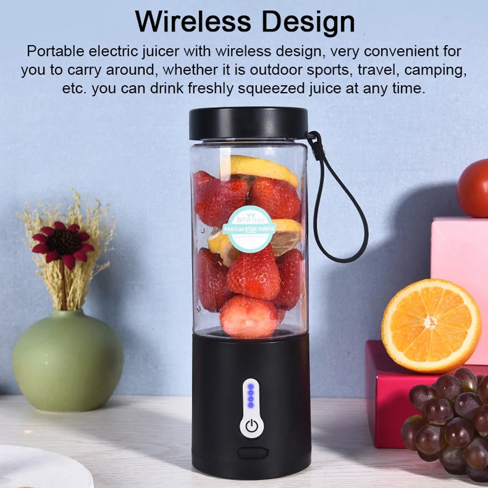 Portable Rechargeable USB Blender 530ml 6 Blades Y958