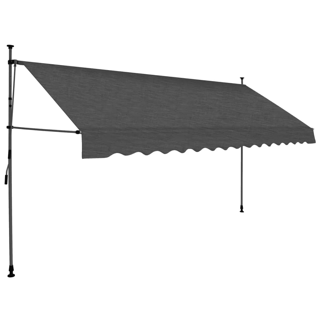 Shelter With Led Balcony Deck 137.8 Door Canopy Manual Crank Polyester Window Canopy L903980