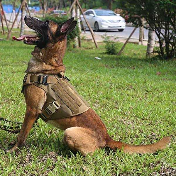 2X Metal Buckle Tactical Dog Harness with Handle I77928