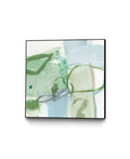 Olive Green Framed Canvas Art Block G28530