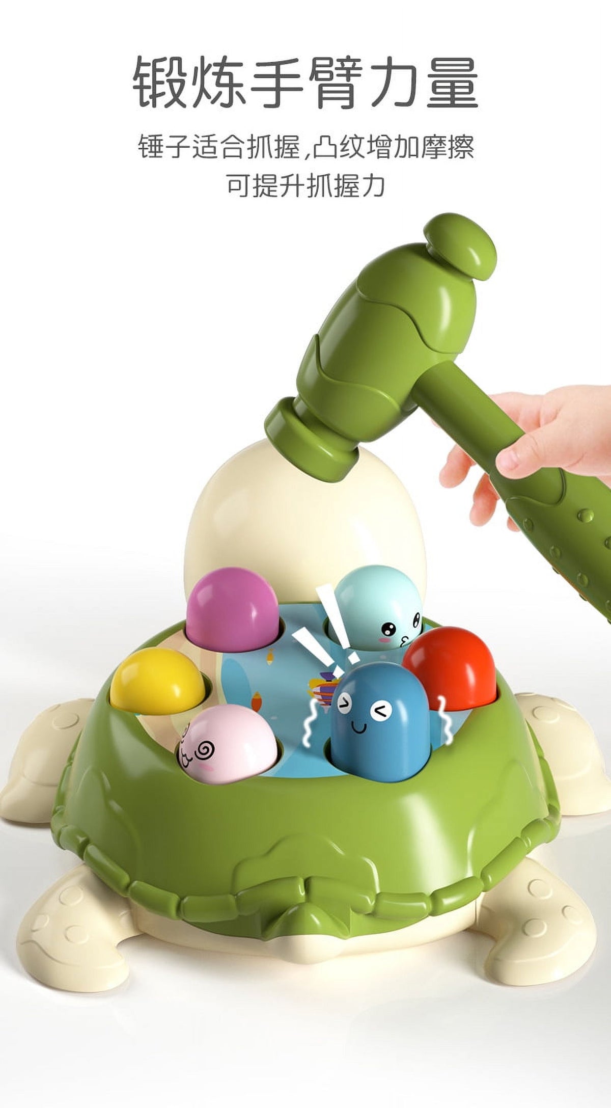Knocking Toy Whack Tortoise Game Hammer Whacking Toy Q932